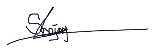 Electronic signature of Sanjay Uka