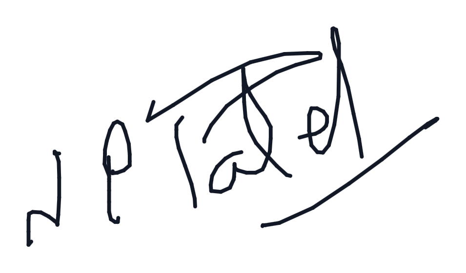 Electronic signature of Nitesh Praful Patel